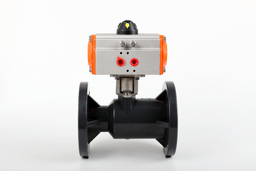 项城气动法兰一体球阀